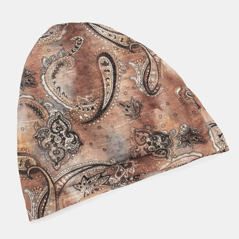 Kvinner Multi-purpose Printing Turban Cap Uformell Sommer Utendørs Hals Gamper God Elastisk Myk Beanie Hat