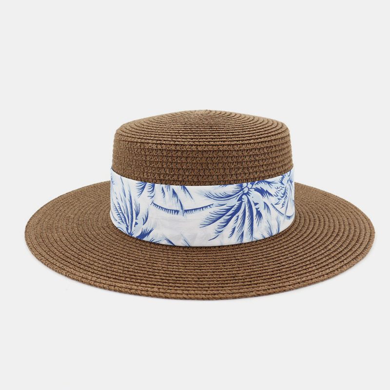 Kvinner Solkrem Reise Strand Solhatt Elegant Bowknot Jazz Hatter Flate Hatter Straw Hat