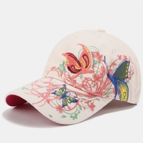 Kvinner Solkrem Solhatt Mote Sommerfuglbroderi Duck Hatter Baseball Cap