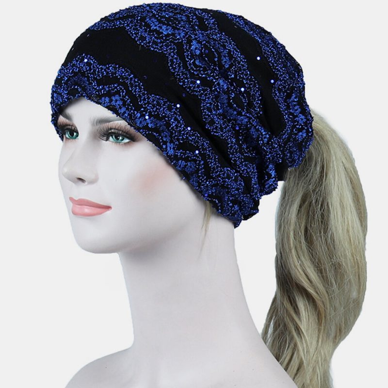 Lace Beanie Hatter Kjemoterapi Cap Halsduk Lue