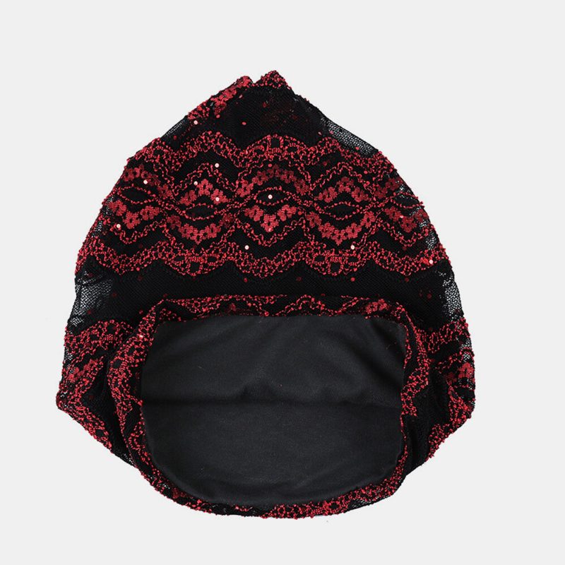 Lace Beanie Hatter Kjemoterapi Cap Halsduk Lue