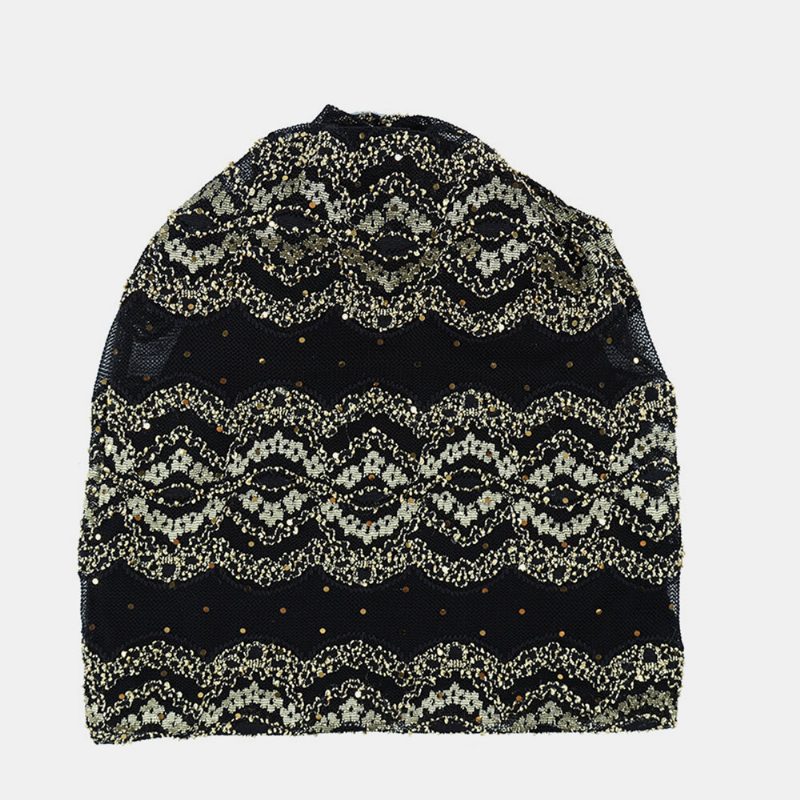 Lace Beanie Hatter Kjemoterapi Cap Halsduk Lue