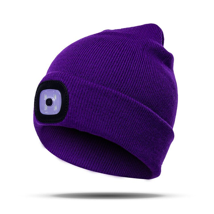 Led Light Beanie Hatter Strikket Cap Jogging Nattvandring