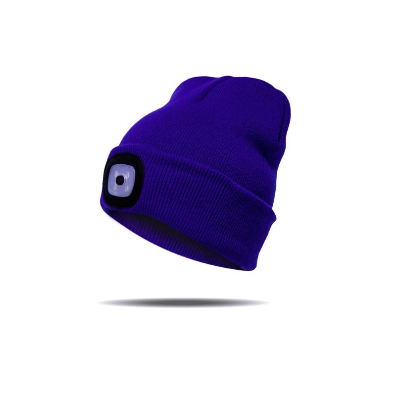 Led Light Beanie Hatter Strikket Cap Jogging Nattvandring