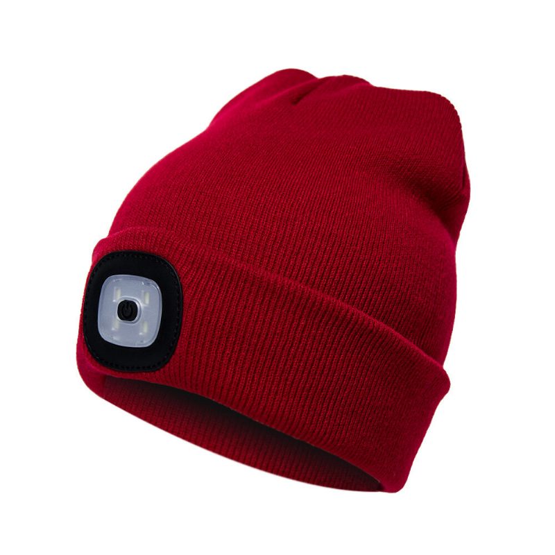 Led Light Beanie Hatter Strikket Cap Jogging Nattvandring