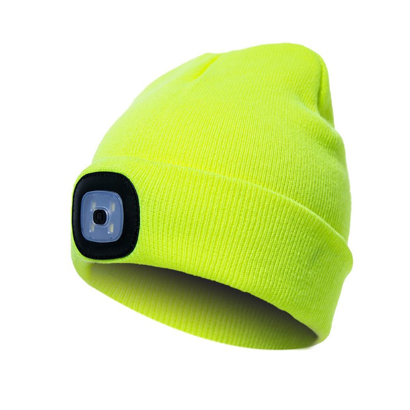 Led Light Beanie Hatter Strikket Cap Jogging Nattvandring