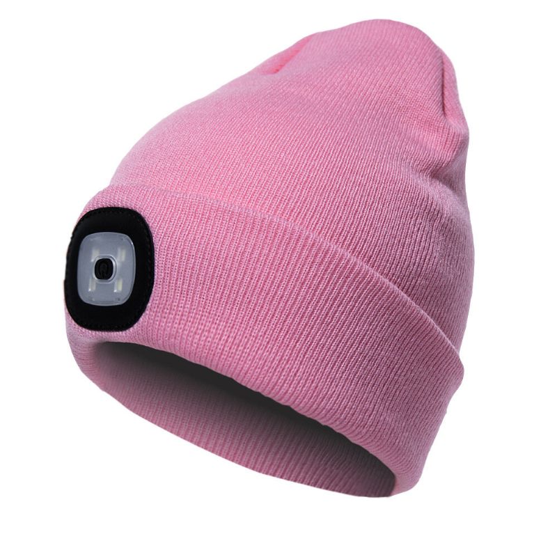 Led Light Beanie Hatter Strikket Cap Jogging Nattvandring