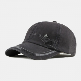 Menn Baseball Cap Bomull Bokstav Geometrisk Broderi Metalletikett Utendørs Uformell Solskjerm Baseballhatt