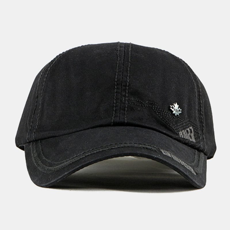 Menn Baseball Cap Bomull Bokstav Geometrisk Broderi Metalletikett Utendørs Uformell Solskjerm Baseballhatt