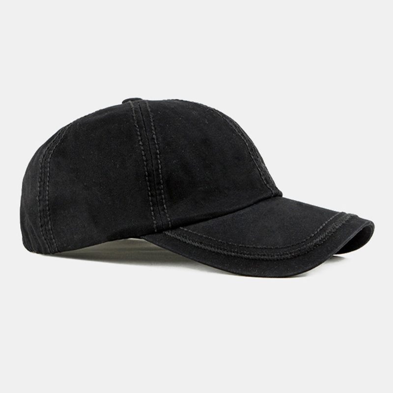 Menn Baseball Cap Bomull Bokstav Geometrisk Broderi Metalletikett Utendørs Uformell Solskjerm Baseballhatt