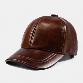 Menn Baseball Cap Kuskinn Vanlig Høst Vinter Varm Kulde Beskyttelse Driving Hat