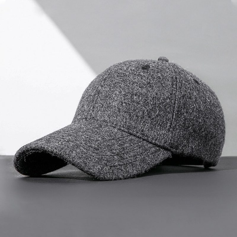 Menn Baseball Cap Winter Plus Velet Thicken Warm Justerbar Hat