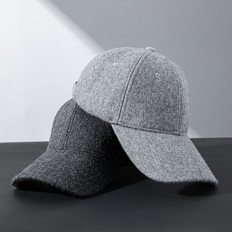 Menn Baseball Cap Winter Plus Velet Thicken Warm Justerbar Hat