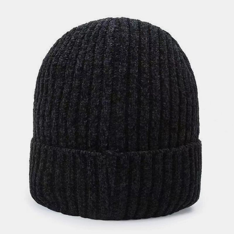 Menn Bokstavmønster Høst Vinter Ørebeskyttelse Kjølig Beskyttelse Strikkelue Elastic Thicken Plus Velvet Warm Hatter Beanie Hat