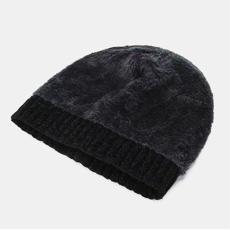 Menn Bokstavmønster Høst Vinter Ørebeskyttelse Kjølig Beskyttelse Strikkelue Elastic Thicken Plus Velvet Warm Hatter Beanie Hat