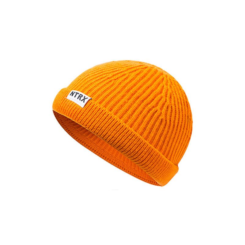 Menn Dame Solid Strikket Varm Beanie Caps Utendørs Høy Elastisk Justerbar Skull Hat