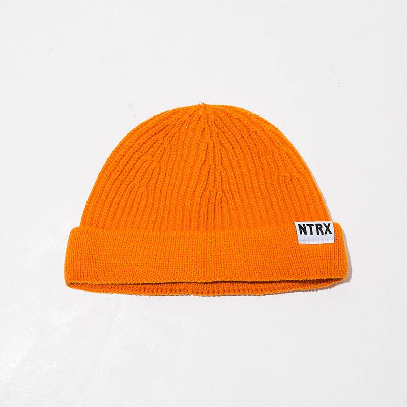 Menn Dame Solid Strikket Varm Beanie Caps Utendørs Høy Elastisk Justerbar Skull Hat