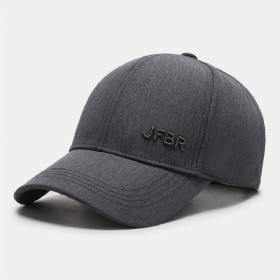 Menn Dome Bred Brem Letter Mønster Baseball Cap Utendørs Reise Solskjerm Justerbar Hatter Peaked Cap