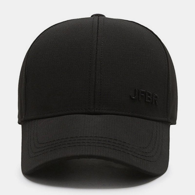 Menn Dome Bred Brem Letter Mønster Baseball Cap Utendørs Reise Solskjerm Justerbar Hatter Peaked Cap