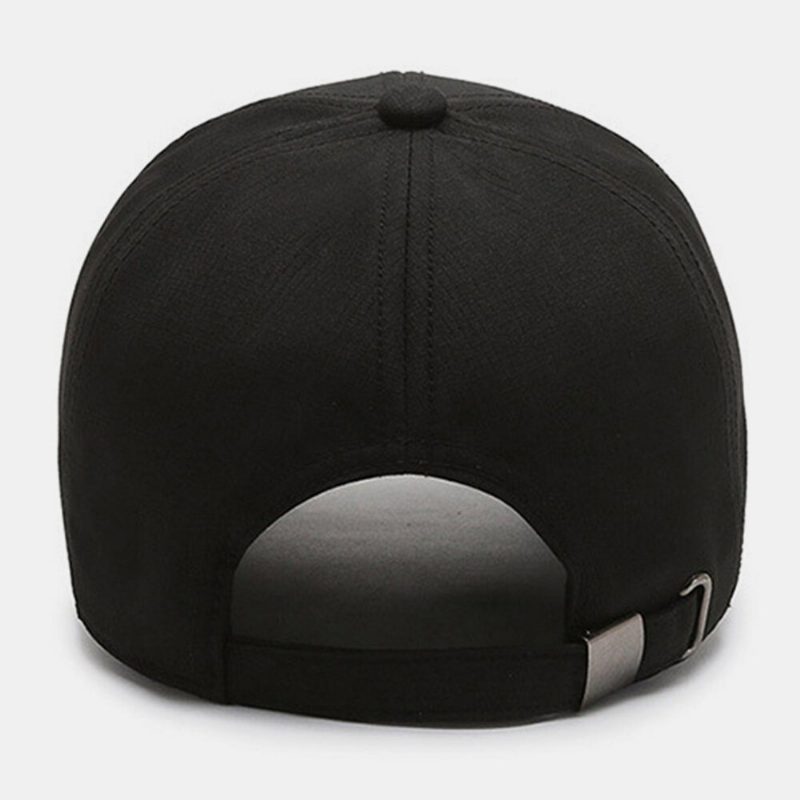 Menn Dome Bred Brem Letter Mønster Baseball Cap Utendørs Reise Solskjerm Justerbar Hatter Peaked Cap