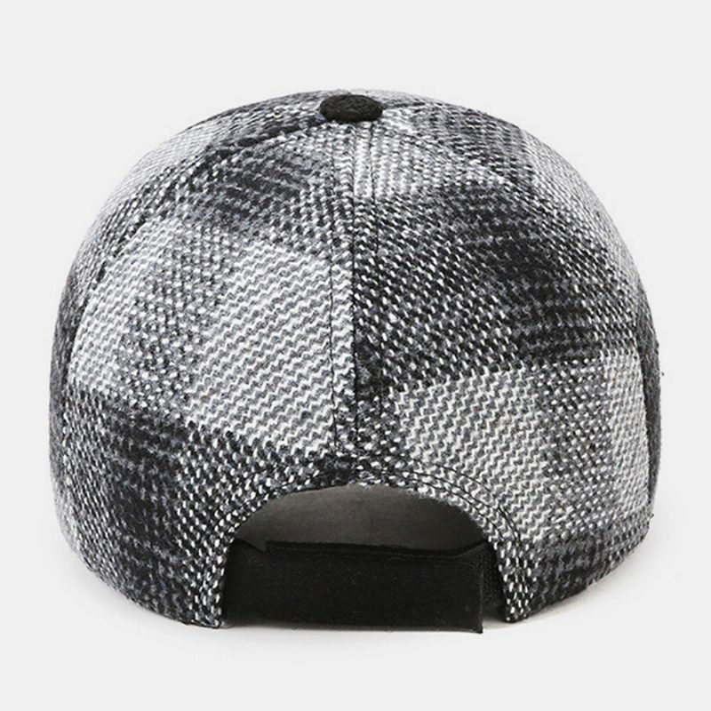 Menn Ivy Cap Bokstaver Broderi Farge-match Gittersøm Britisk Vindtett Varme Baseball Cap