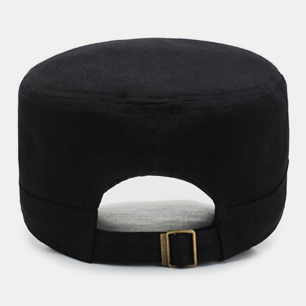 Menn Justerbar Pustende Hull Design Militær Cap Utendørs Reise Solskjerm Cadet Hatter Flate Cap