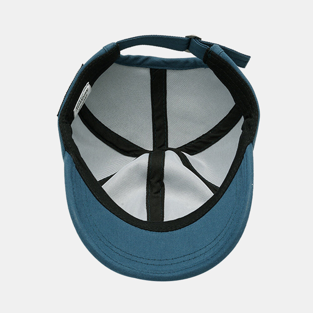 Menn Kortbremmet Letter Patch Snapback-hatt Uformell Street Hip Hop-hatt Solkrem-baseballcaps