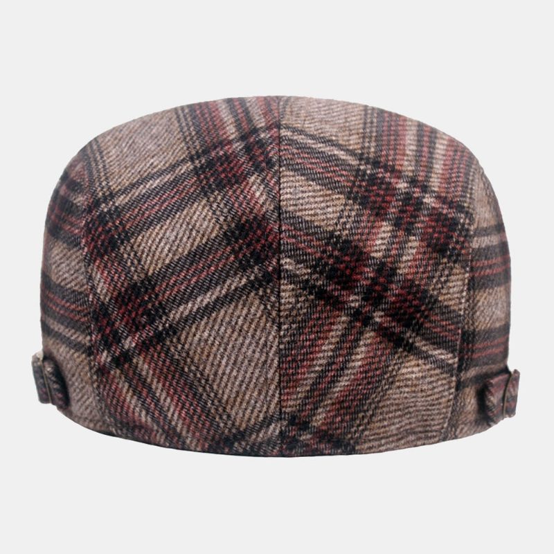 Menn Newsboy Hatter Britisk Casual Vinter Tykket Gitter Berets Painter Hat