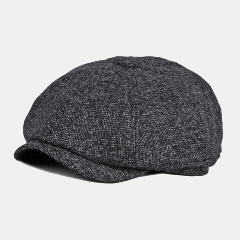 Menn Newsboy-hatter Britisk Uformell Utendørs Solskjerm 8 Panel Ivy Cap Octagonal Hat