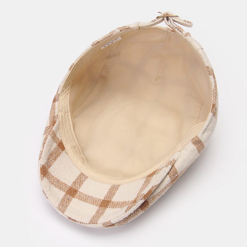 Menn Newsboy-hatter Farget Gitter Kortbremmet Dome Outdoor Justerbar Berets Driver Hat