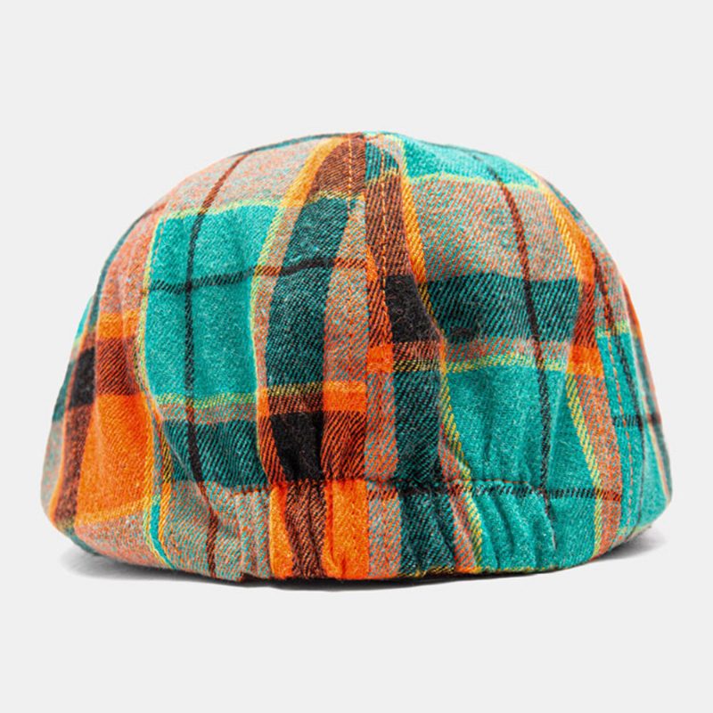 Menn Newsboy Luer Ullstoff Bomull Fargetilpasset Gitter Vintage Åttekantet Lue Berets Flate Cap