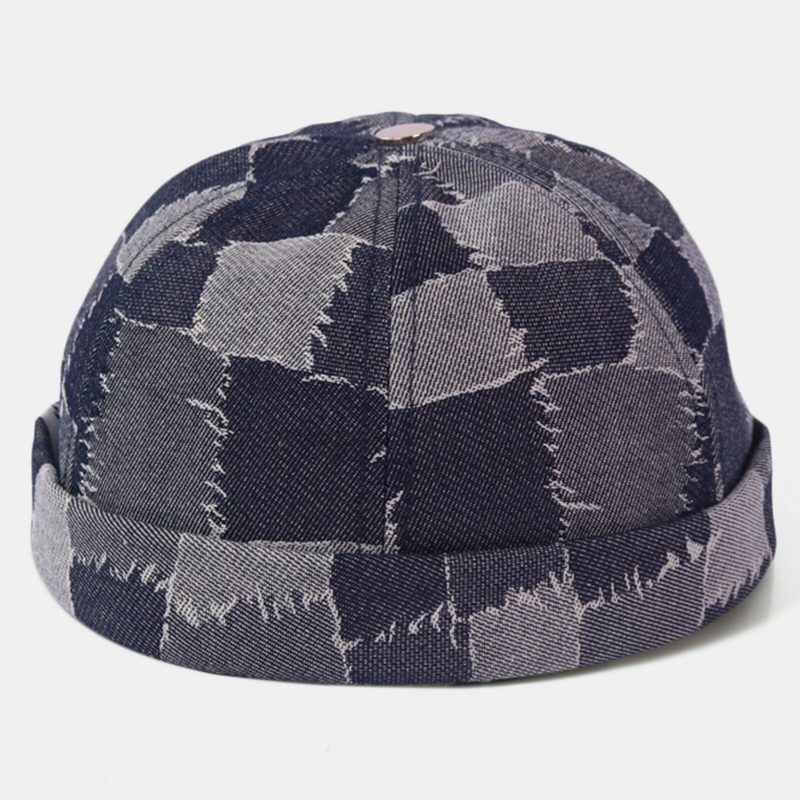 Menn Tilfeldig Utleier Capser Skull Caps Patchwork Cowboy Denim Hat