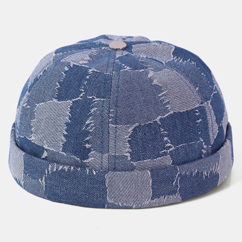 Menn Tilfeldig Utleier Capser Skull Caps Patchwork Cowboy Denim Hat