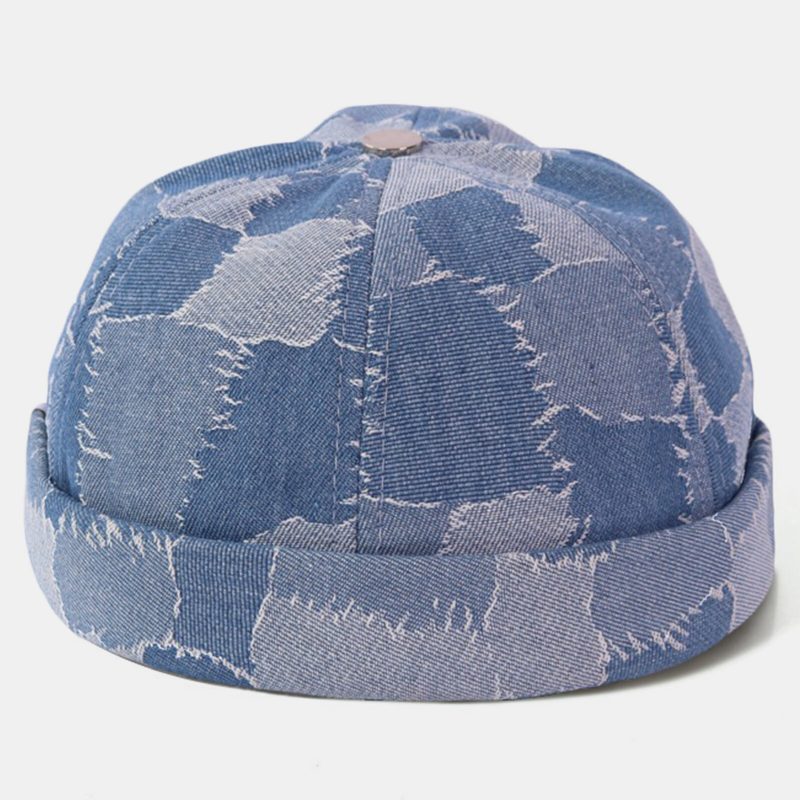 Menn Tilfeldig Utleier Capser Skull Caps Patchwork Cowboy Denim Hat