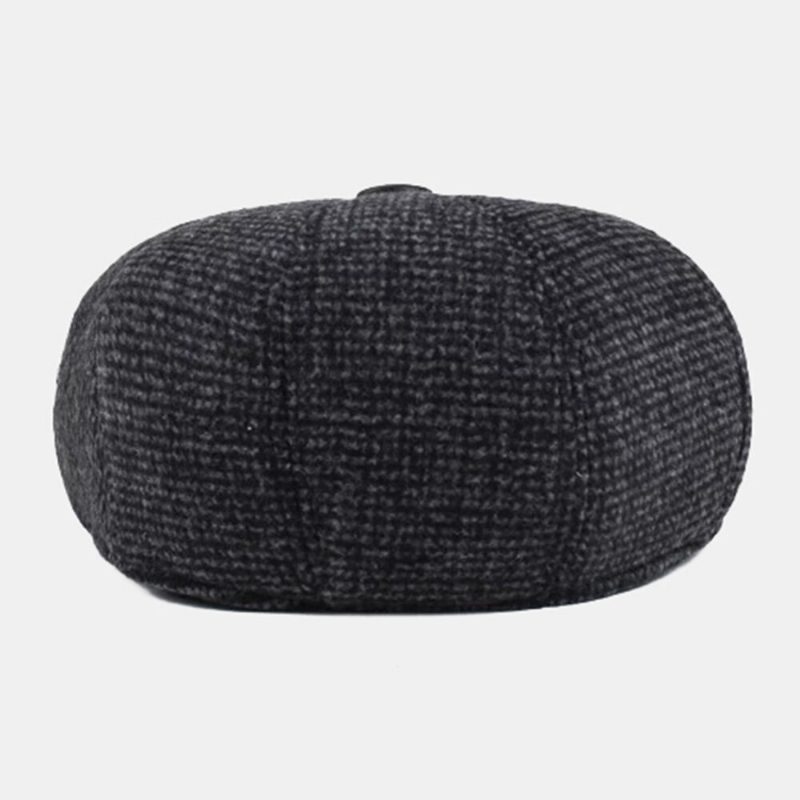 Menn Uformelt Høst Vinter Varm Ørebeskyttelse Thicken Forward Hatter Outdoor Cool-beskyttelse Newsboy Cap Berets Flate Hatter Driving Hat