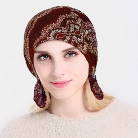 Mote Blondetrykk Kjemoterapi Cap Knitting Cutout Hats