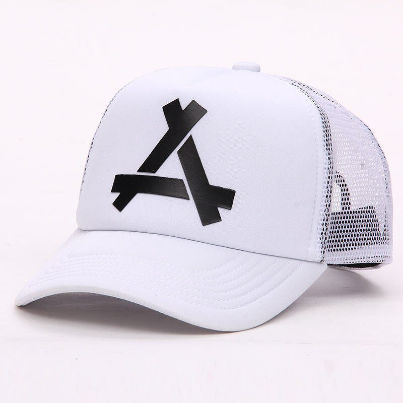 New Mote Letter A Baseballcap Unisex Netoverflate Pustende Hip Hop-hatter Sommersolkrem Solhatt