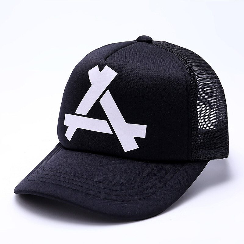 New Mote Letter A Baseballcap Unisex Netoverflate Pustende Hip Hop-hatter Sommersolkrem Solhatt