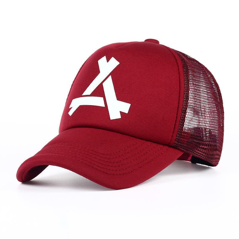 New Mote Letter A Baseballcap Unisex Netoverflate Pustende Hip Hop-hatter Sommersolkrem Solhatt