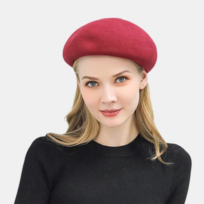 Pure Wool British Style Chain Beret Caps