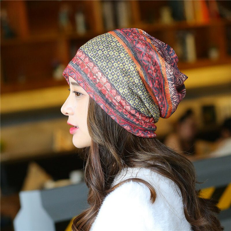 Pustende Chemo Cap Print Confinement Cap Turban Outdoor Cap Beanie