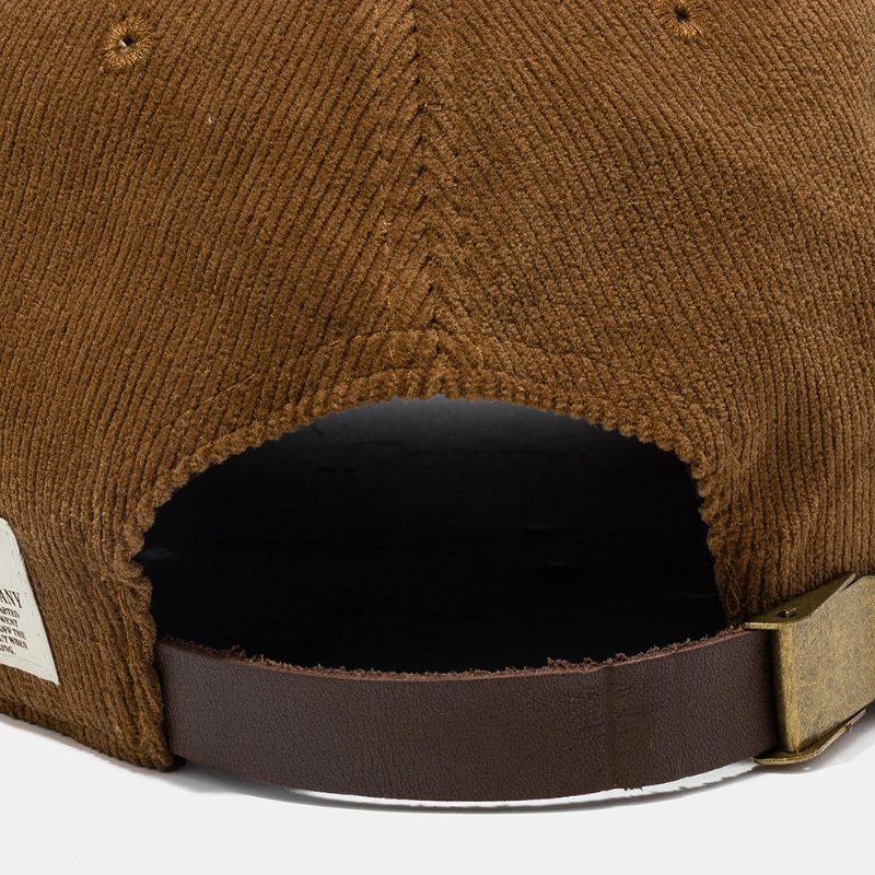 Retro Corduroy Kortbremmet Hette Cowboy Wild Street Liten Baseballcap