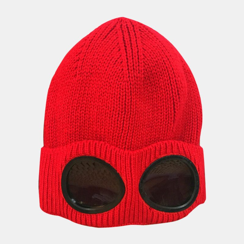 Solbriller Fløyel Ski Cap Strikk Varm Ull Liten Cap Beanies