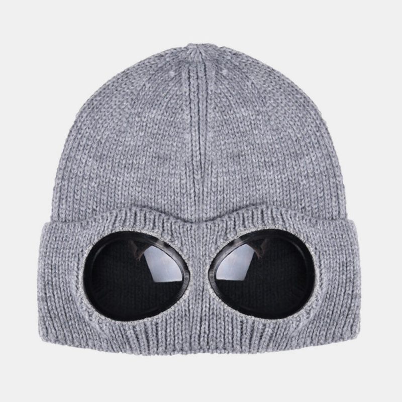 Solbriller Fløyel Ski Cap Strikk Varm Ull Liten Cap Beanies