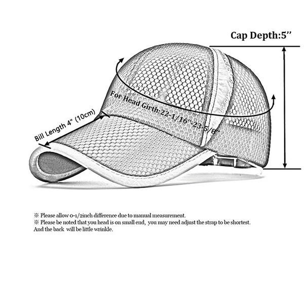 Solseil For Menn Casual Mesh Cap Tynn Pustende Baseballcap