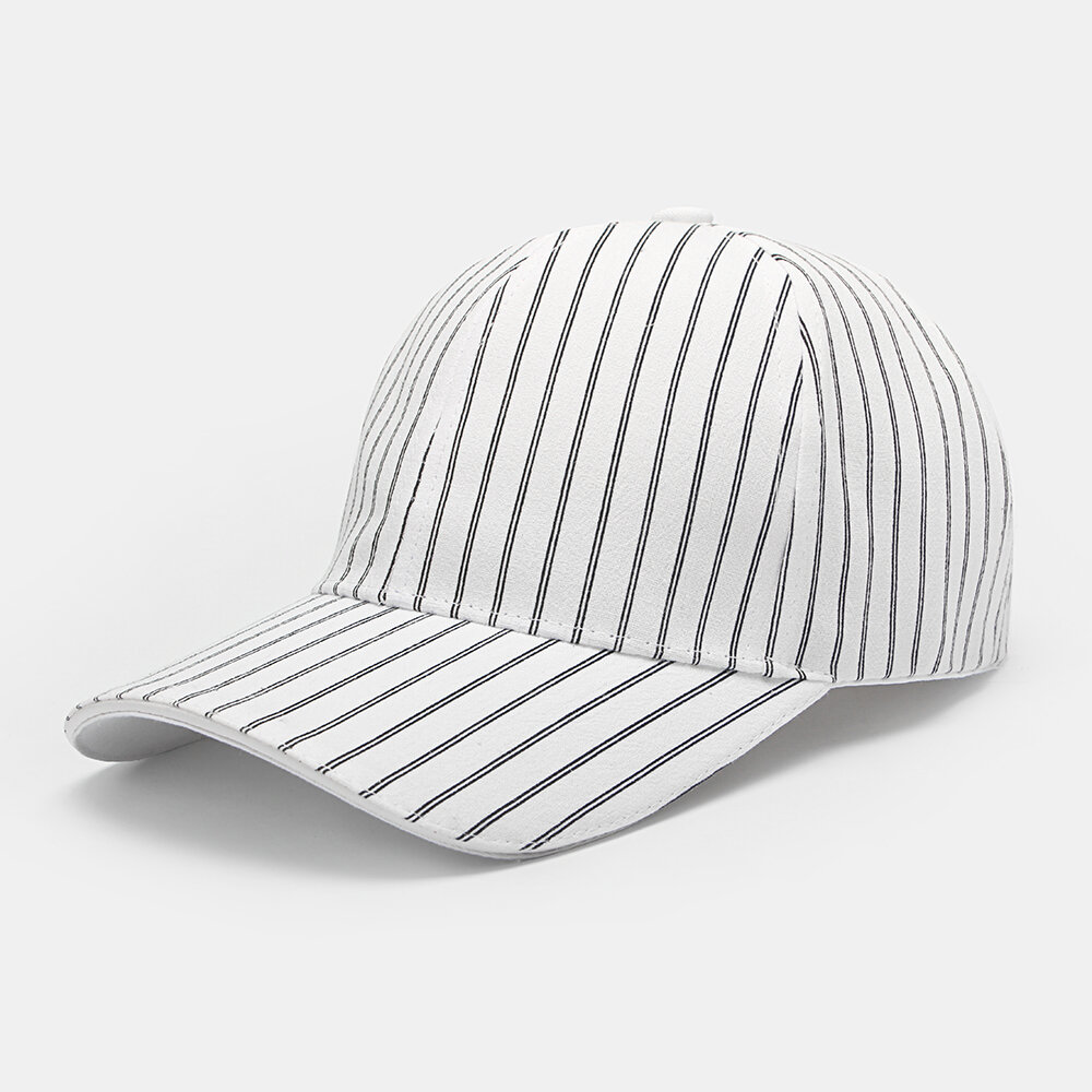 Stripete Baseballcaps For Menn Enkel Wild Sunshade Solkrem Avslappet Justerbar Cap