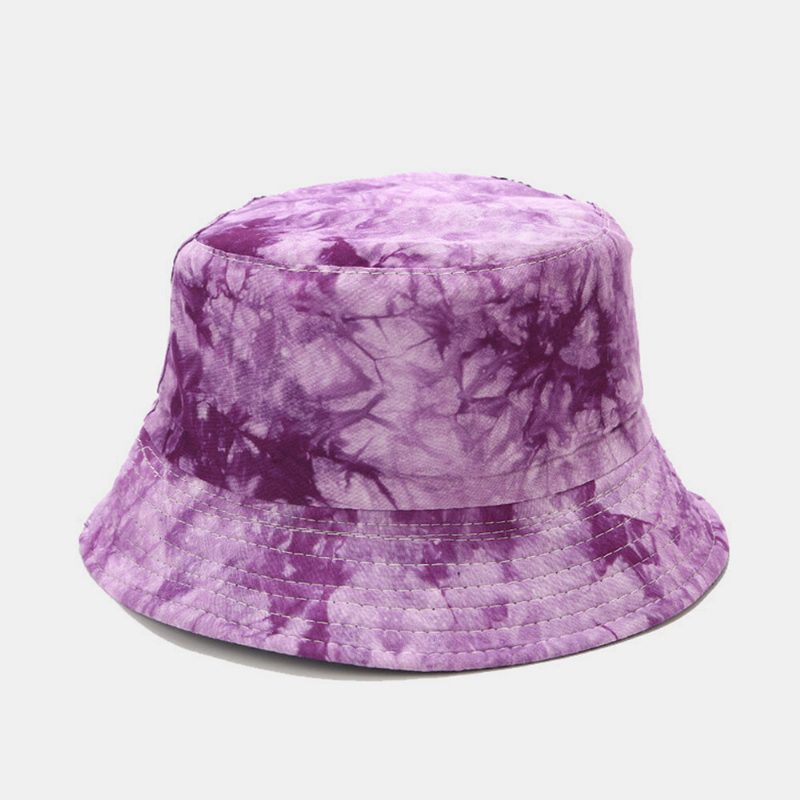 Tie-dye Blekk Malemønster Fisherman Hatter Dobbeltsidig Servanthatt Solhatt Bøttehatt