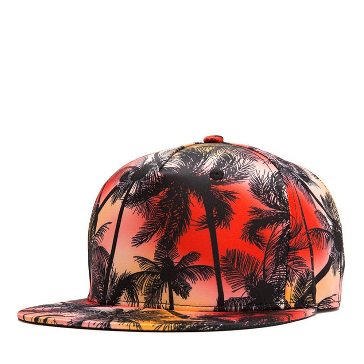 Tropical Wind Coconut Flate Hatter Leaf Hip Hop Hatter Baseball Cap