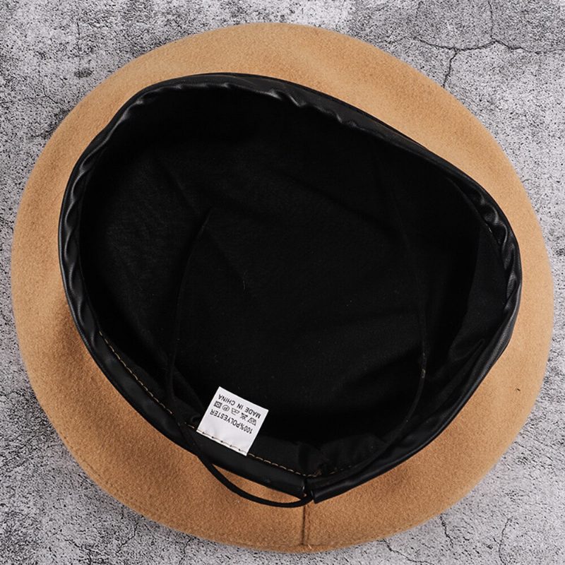 Ull Beret Caps Wild Casual Snøring Justerbar Maler Hat