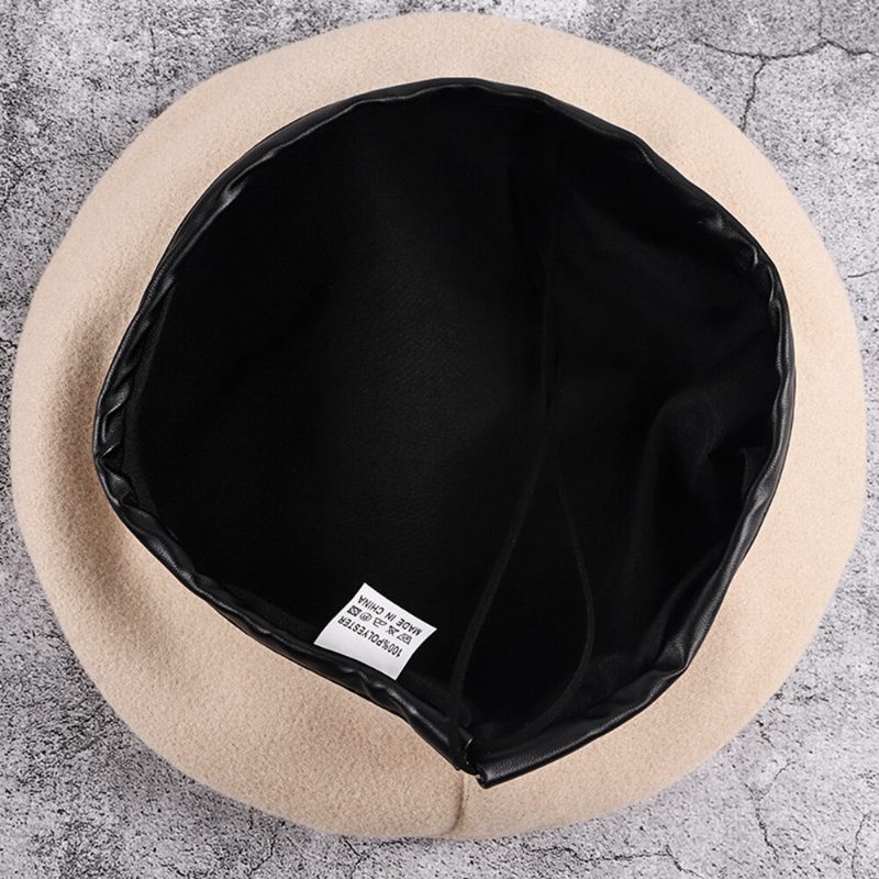 Ull Beret Caps Wild Casual Snøring Justerbar Maler Hat